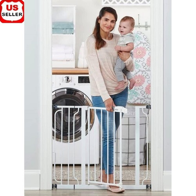 #ad Extra Wide Baby Gate Pressure Mount Safety Gate Stairs Doorways Walk Thru Design $47.98