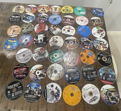 LOT OF 46 Untested Video Game Discs For Wii, PS3, Xbox, Xbox 360, PS1,PS2 etc