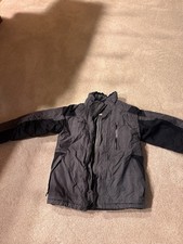 19 Columbia Jacket Lined Winter Ski WARM Grey Black Youth Kids Sz 14 16