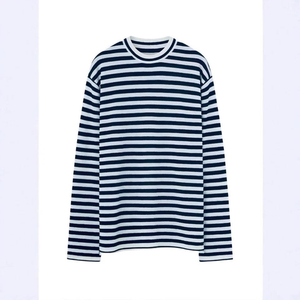 Suéter tejido mezclado de lana y algodón seda a rayas THE ROW para mujer Foto 3 de 4