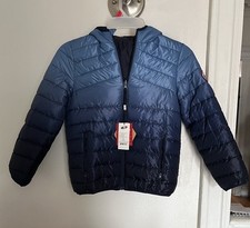 Rokka Rolla Boys' Lightweight Puffer Jacket Reversible Winter Bubble Hooded Coat