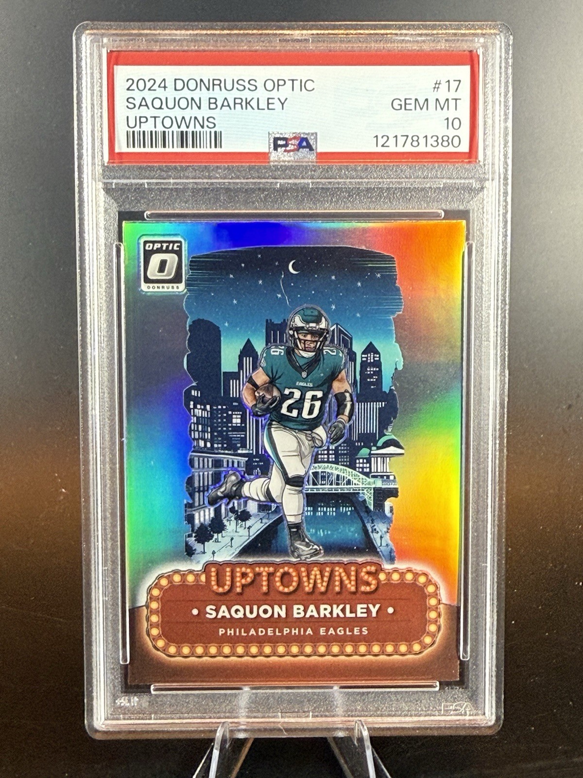 2024 Panini Donruss Optic Uptowns Saquon Barkley #17 Case Hit - PSA 10 GEM MINT