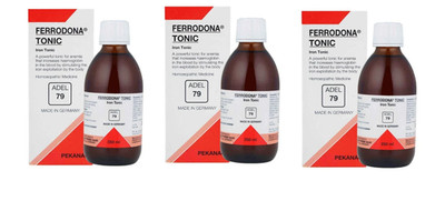 ADEL 79 Iron Tonic Pack of 3  Homeopathic Supplement for Energy & Wellness 250ml