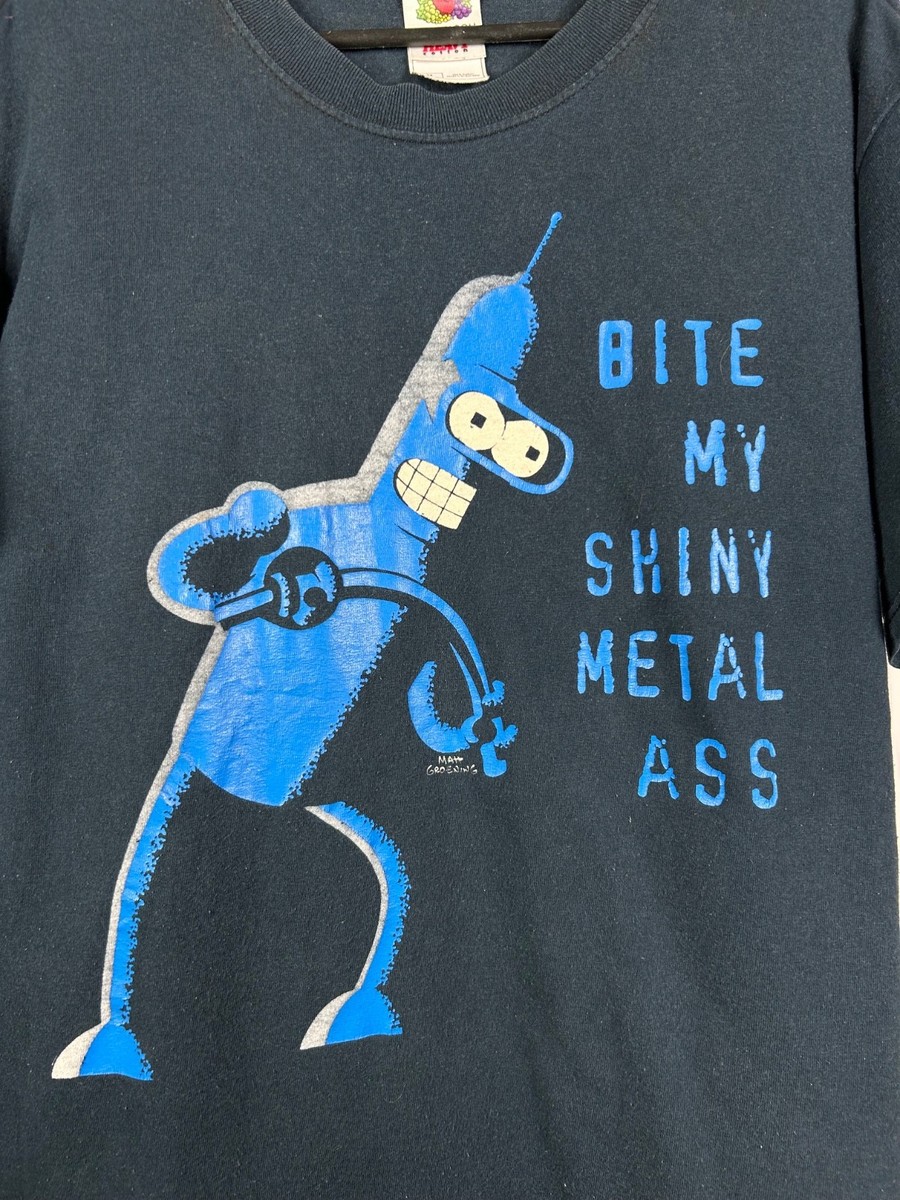 Vintage 2008 Futurama Bender “Bite My Shiny Metal Ass” M View 4
