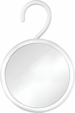 Hangable round Fogless Shower Shaving Mirror with 360 Swivel Rotatable Hook for