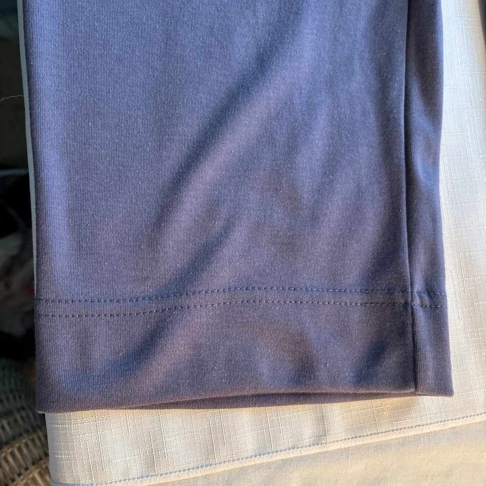 Calça Weekenders feminina tamanho M empoeirada azul plissada bolsos frontais elásticos costas - Imagem 2 de 4