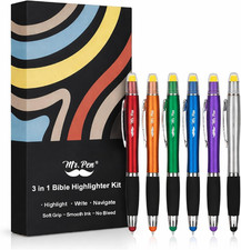 - Bible Highlighter with Pen and Stylus for Touchscreens, 3 in 1