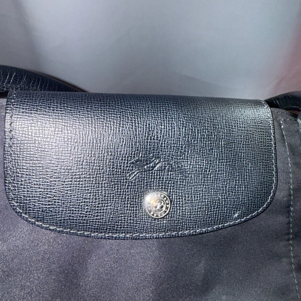 Longchamp Le Pliage Modele Depose Black Nylon Leather Large Shoulder Tote Bag - Image 4 of 4