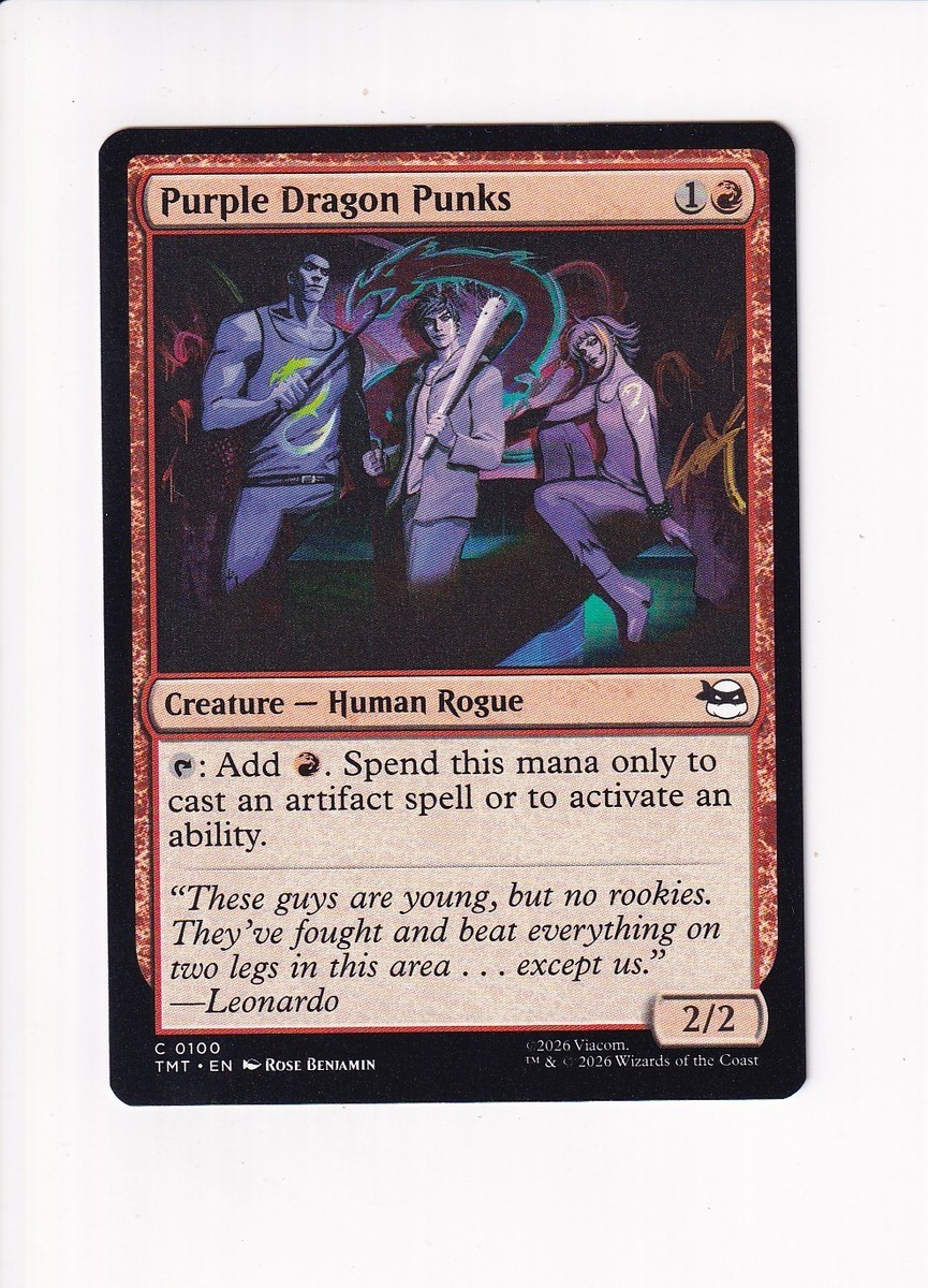MAGIC THE GATHERING MTG TEENAGE MUTANT NINJA TURTLES PURPLE DRAGON