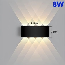 8W Waterproof LED Wall Lights Up/Down Modern Sconce Outdoor/Indoor Lamp IP65 UK