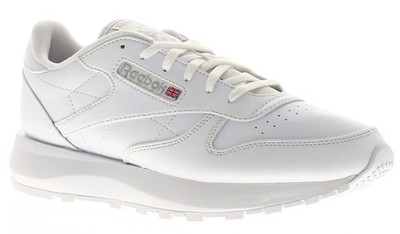 Reebok Damen Sportschuhe Classic Leather SP Vegan Schnürschuhe Weiß UK Größe