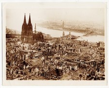 Cologne Cathedral Destruction 1945 Original WWII Press Photo Germany Ruins AP