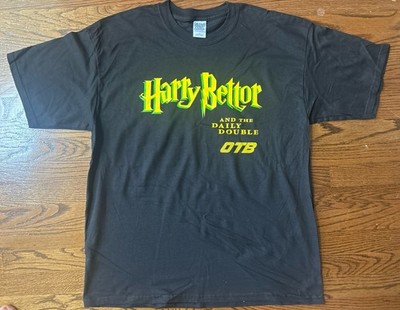 Harry Bettor OTB Potter Parody T-Shirt XL Black Horse Racing Gambling Promo Tee