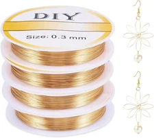 262 Ft 14K Gold Filled Wire 28 Gauge 0.3Mm Dead Soft round Gold Filled Brass Wir