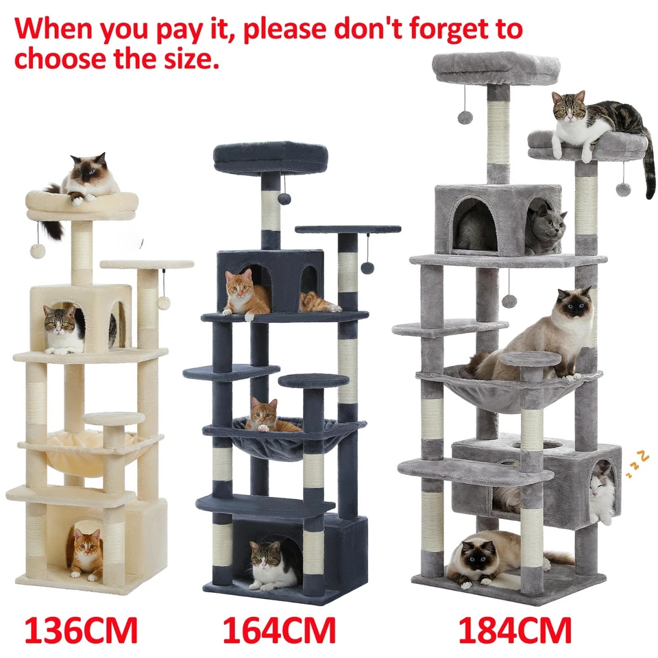 Cat Tree Tower Large Playing House Activity Center Large Center Large Playing - Image 4 of 4