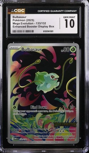 Bulbasaur 133/132 CGC 10 Gem Mint 2025 Stamped Promo Box Mega Evolution Pokemon
