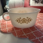 Vintage Pyrex Butterfly Gold Milk Glass Gravy Sauce Syrup Boat Corning 77-B