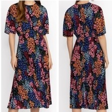 JOHNNY WAS ASTRID PLEATED TEA LENGTH DRESSNWT (oversized) MSRP$340