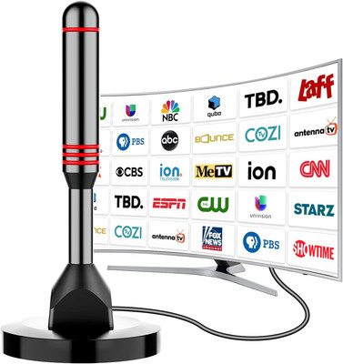 HD Digital TV Antenna Indoor 360° Long Range Magnetic Base for Smart TV