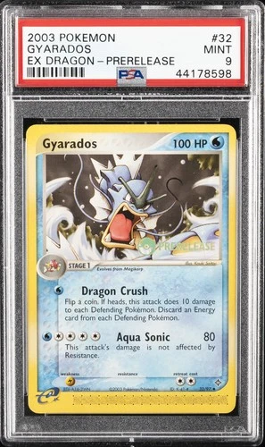 2003 POKEMON EX DRAGON PRERELEASE #32 GYARADOS PSA 9