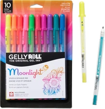 Gelly Roll Moonlight 10 Gel Pens - Bold Point Ink Pen for Journaling, Art, or...