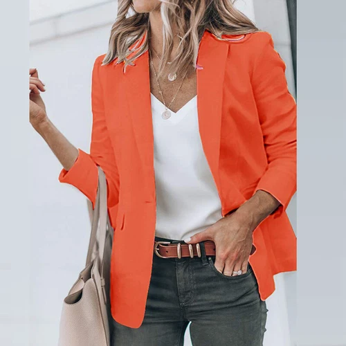 Ladies Casual Long Sleeve Cardigan Jacket Womens OL Open Front Blazer Suit S-5XL - Picture 47 of 69