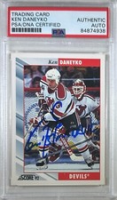 Ken Daneyko auto insc 1992 #53 Score card PSA Encapsulated New Jersey Devils