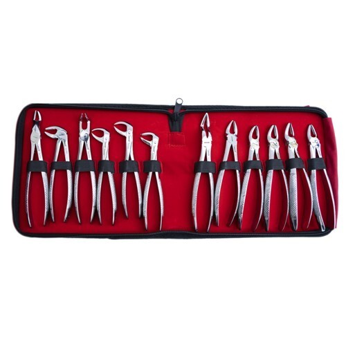 PINZA ESTRAZIONE STRUMENTI DENTALI CON CASSETTA KIT SET di 12 EFSP12 $#@fdsa9 - Foto 1 di 5