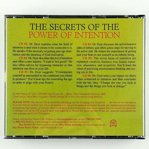 Dr Wayne W Dyer Lecture The Secrets of the Power of Intention 6 CD Set - Picture 2 of 5