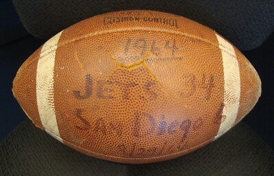 1964 New York Jets Game Used Spalding AFL (Joe Foss) Football | eBay