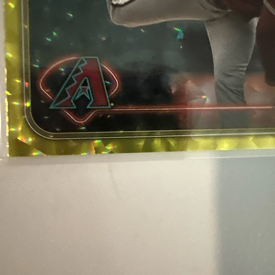 2024 Topps Ryne Nelson #334 Yellow Crackle 15/50 Arizona Diamondbacks - Image 2 of 4