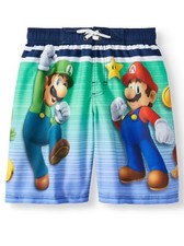 Super Mario Swim Trunks Shorts Boy Size 6/7