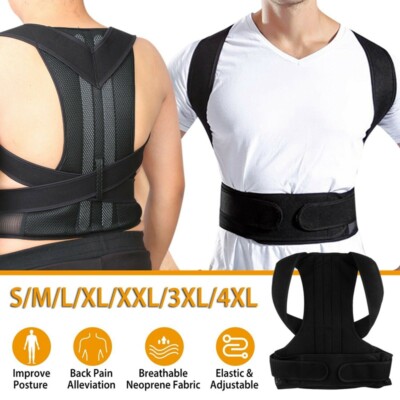 True Fit Posture Corrector Belt For Men Women Adjustable Back Brace Straightener