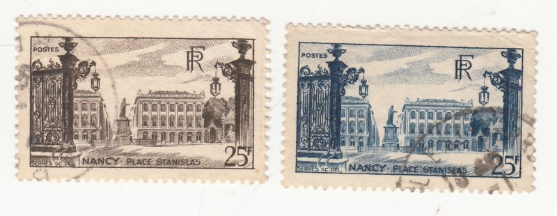 France 1947-48. Nancy: The Place Stanislas. Tourism. Architecture. Sc# 574-575