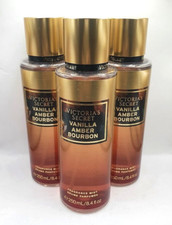 VICTORIA'S SECRET VANILLA AMBER BOURBON BODY MIST 8.4 FL OZ SET OF 3