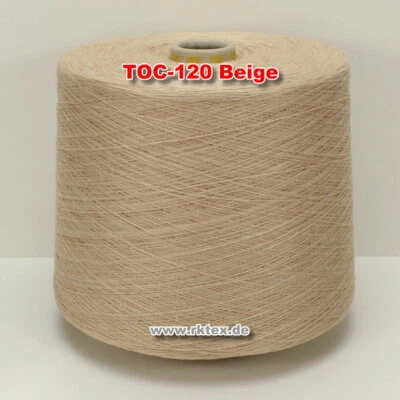 120 Beige TVU Ocean Nm 30/2 Baumwolle Acryl Strickgarn Häkelgarn Garn Kone