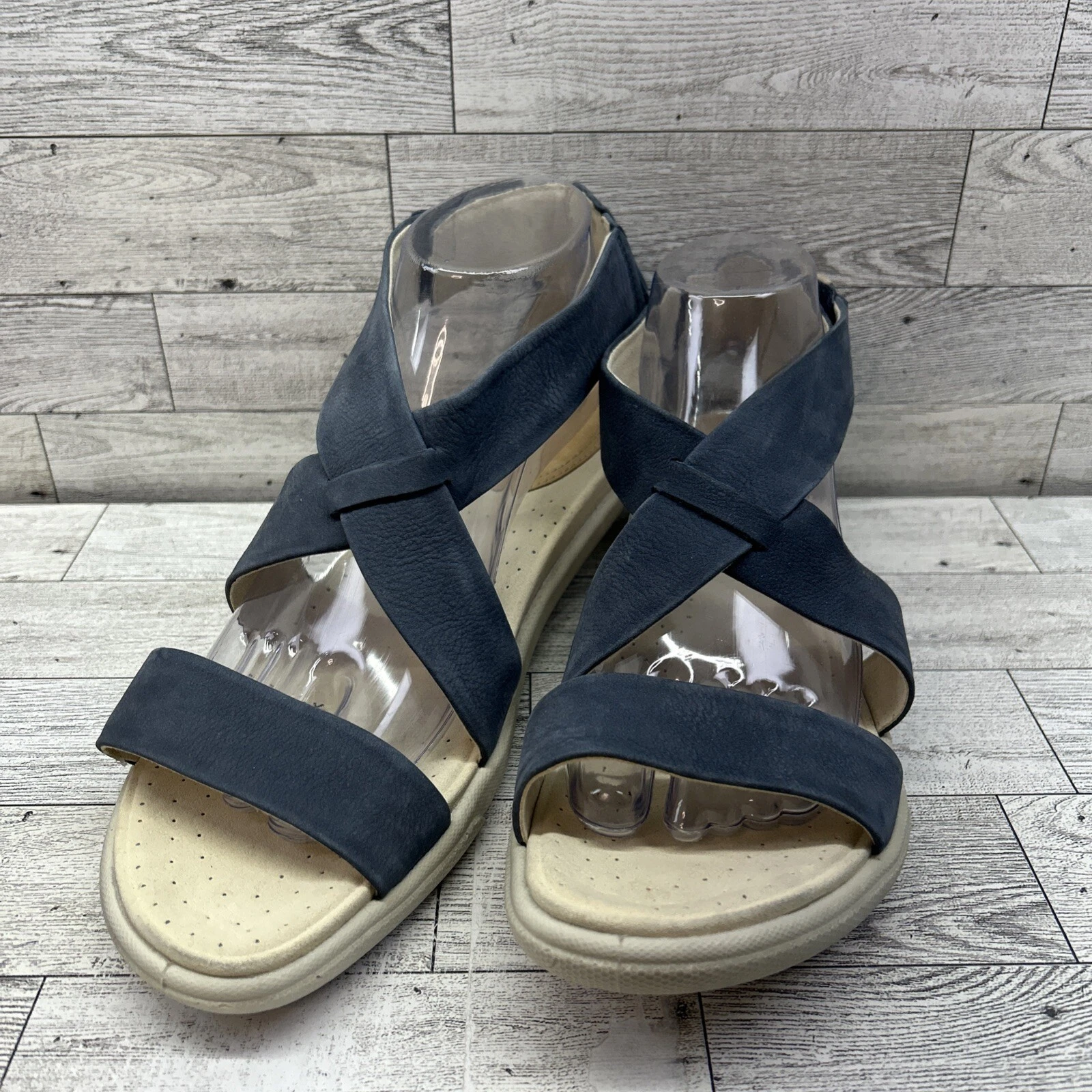 ECCO Damara sandali incrociati incrociati donna taglia EU 40 US 9 blu