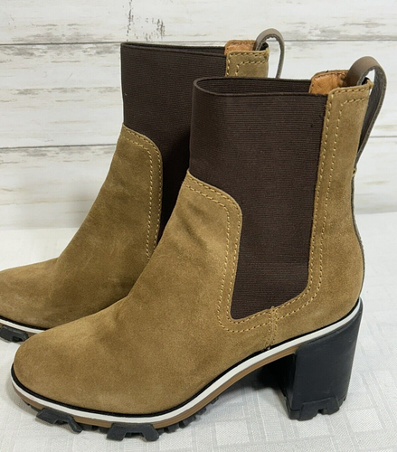 Rag & Bone Women Boot Size 38.5 US 8.5 Brown Leather Block Heel Lug Sole Pull On - Picture 5 of 18