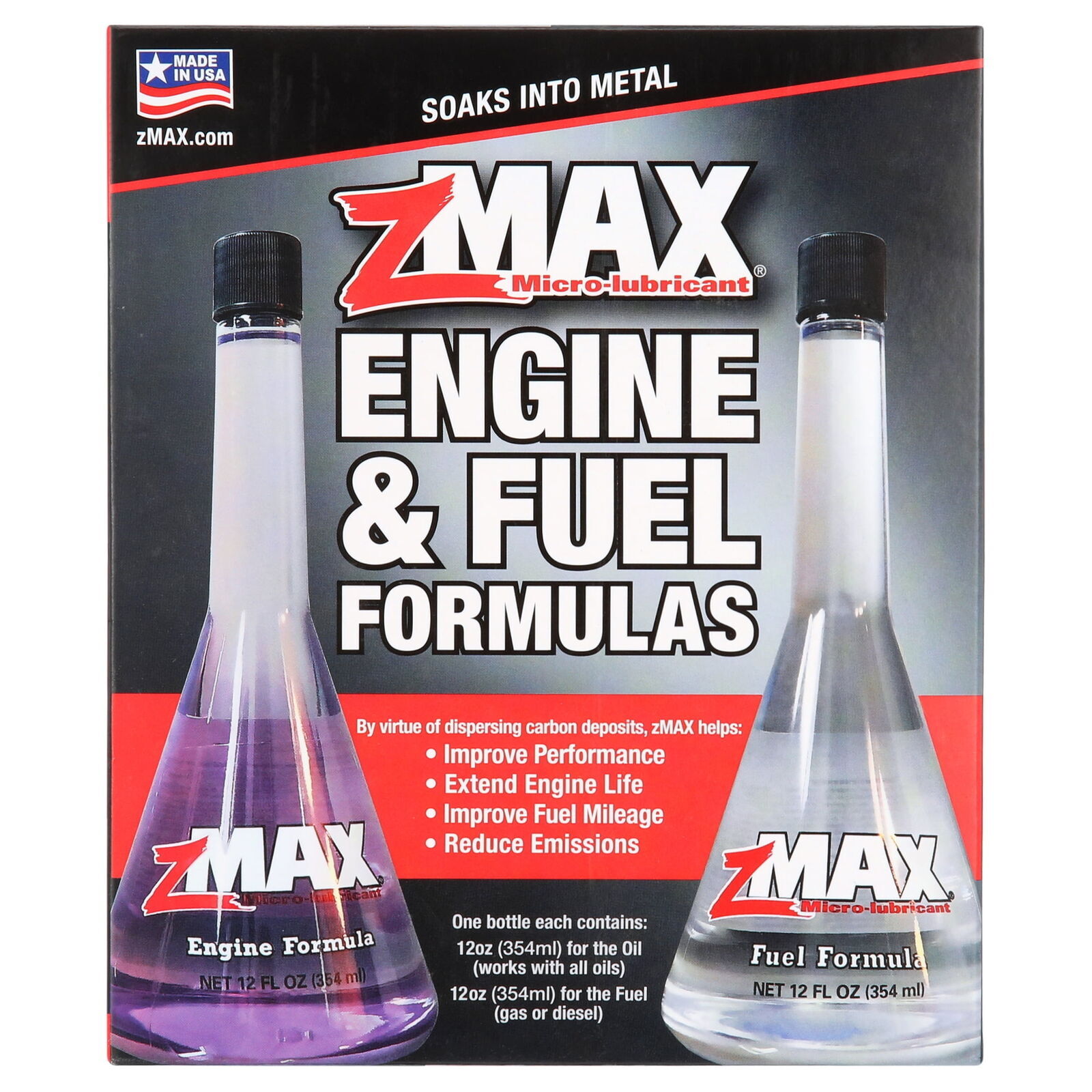 2 zMAX Engine & Fuel Microlubricant reduce engine deposits,Increased