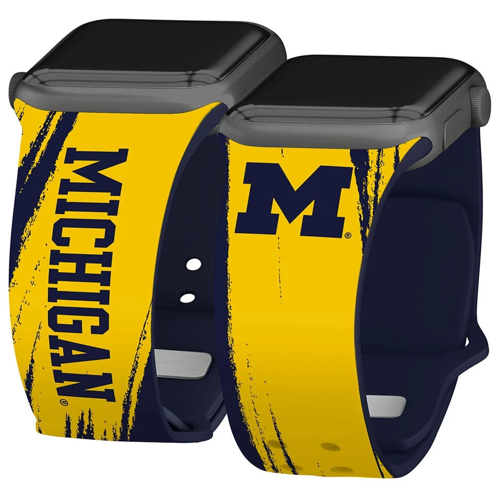 AFFINITY BANDS Michigan Wolverines HD Watch Band Compatible with Apple Watch