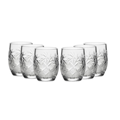 Set of 6 Russian Cut Crystal Shot Glasses 1.7 oz - Vintage Vodka Glassware USSR