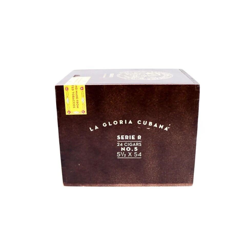 La Gloria Cubana No. 5 Serie R Empty Wooden Cigar Box 6" x 4.5" x 4.75"