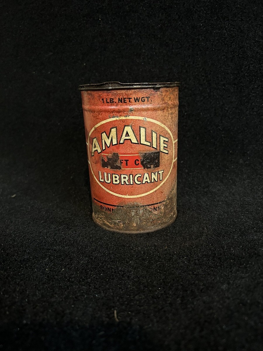 AMALIE Lubricant 1Lb Metal Can Vintage Gas Oil B7 | eBay