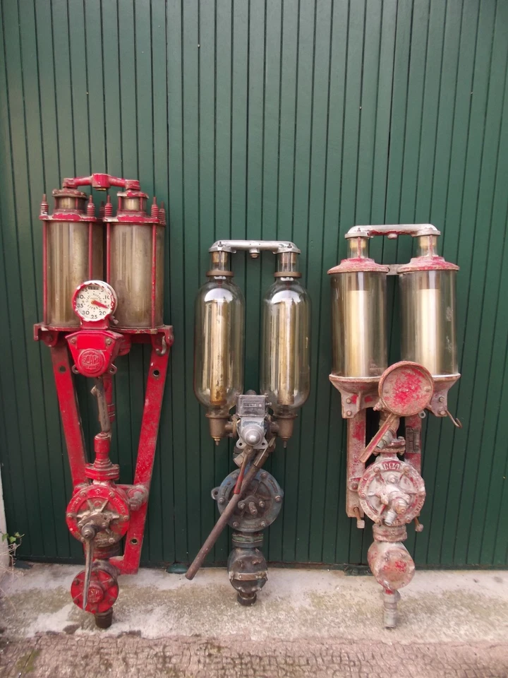 ancienne pompe à essence de garage SCAPI n° 3 viluorde 2 réservoirs à restaurer - Photo 2/4