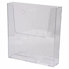 Wall Mount Sign Brochure Holder 8.5x11" Clear Plastic Top Quality AZM Display