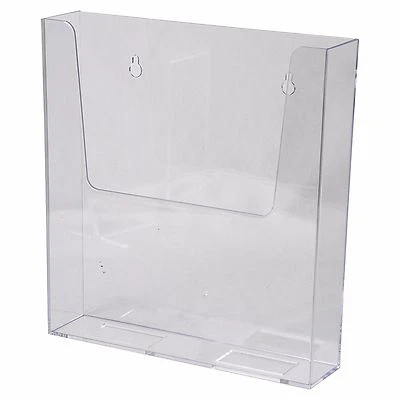 AZM DISPLAYS Wall Mount Sign Brochure Holder 8.5x11" Clear Plastic Top Quality AZM Display