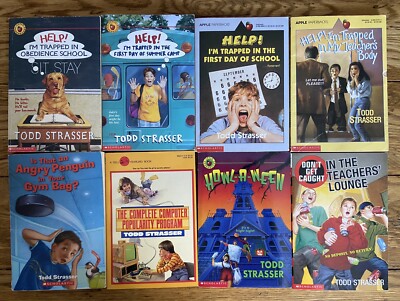 8 Todd Strasser Paperback Books - See Pics for Titles (4 from Help! I m Trapped)