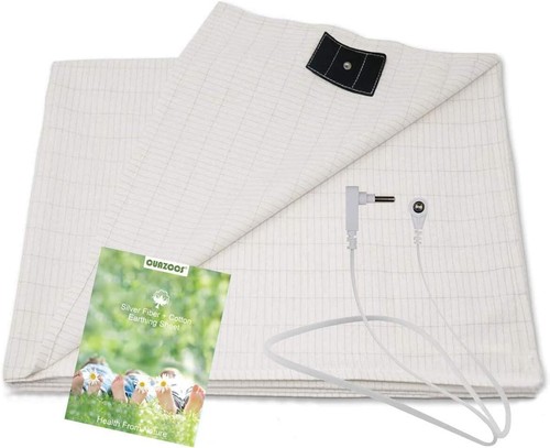 Grounding Sheet with Silver Fiber - 27x52 inch Organic Cotton Wellness Bedding - Picture 3 of 6
