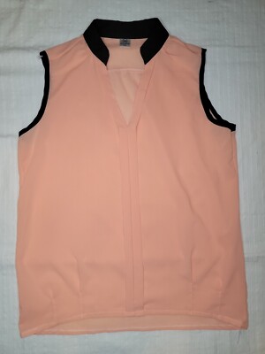 Womens Blouse Size XXL Wish Moon Pink Sleeveless 