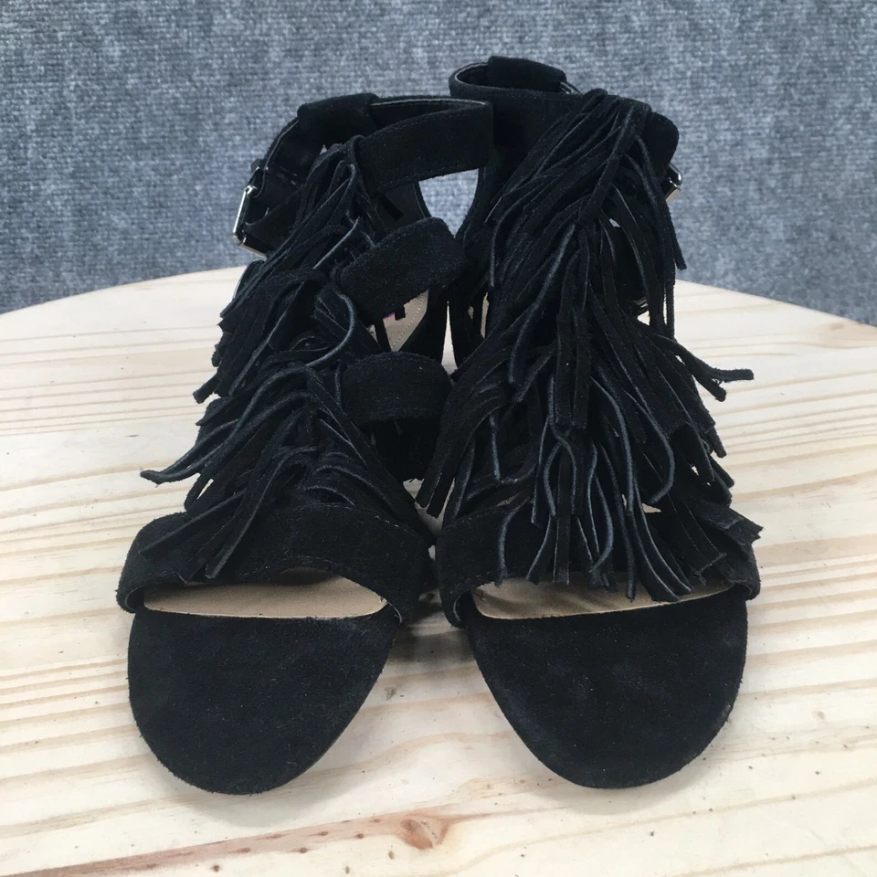 Sandalias Kenneth Cole Reaction para mujer 8 M Audre Struck Gladiator cuero negro Foto 4 de 4